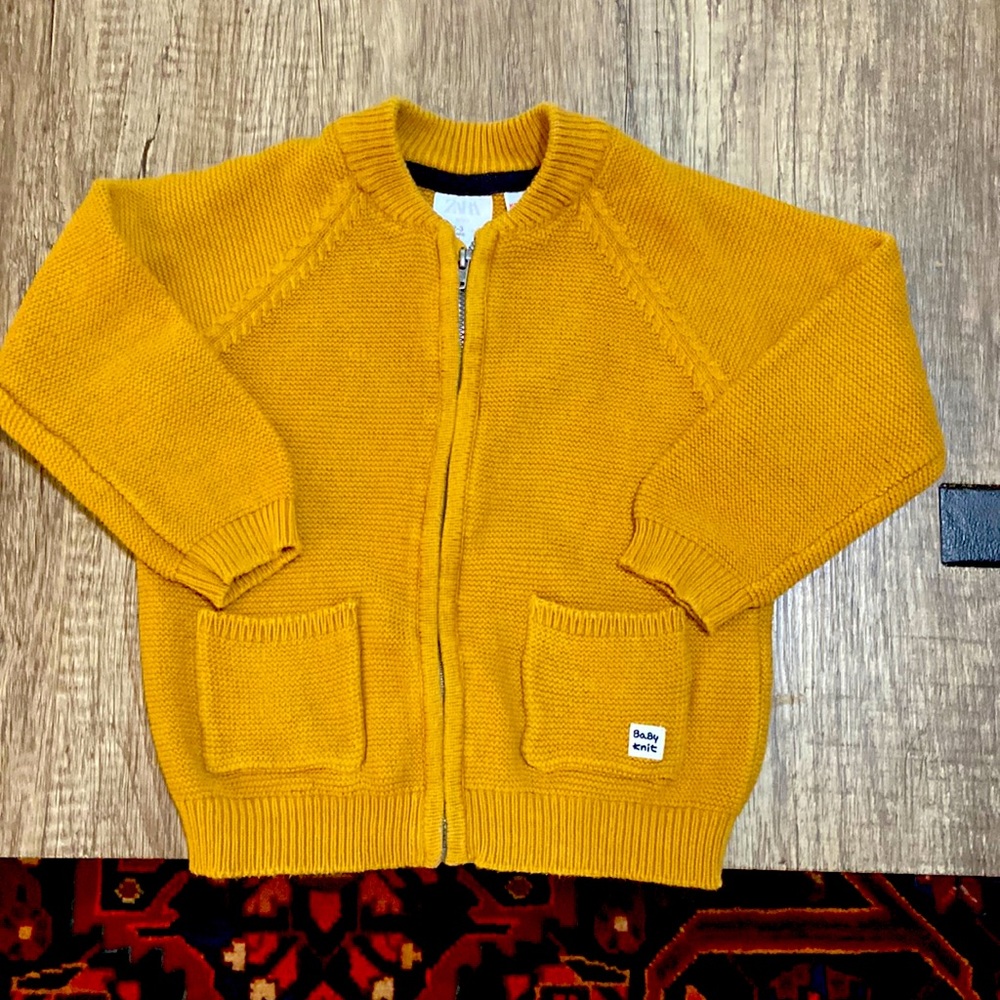 ZARA kids size 2/3 years full zipped 100% cotton sweater